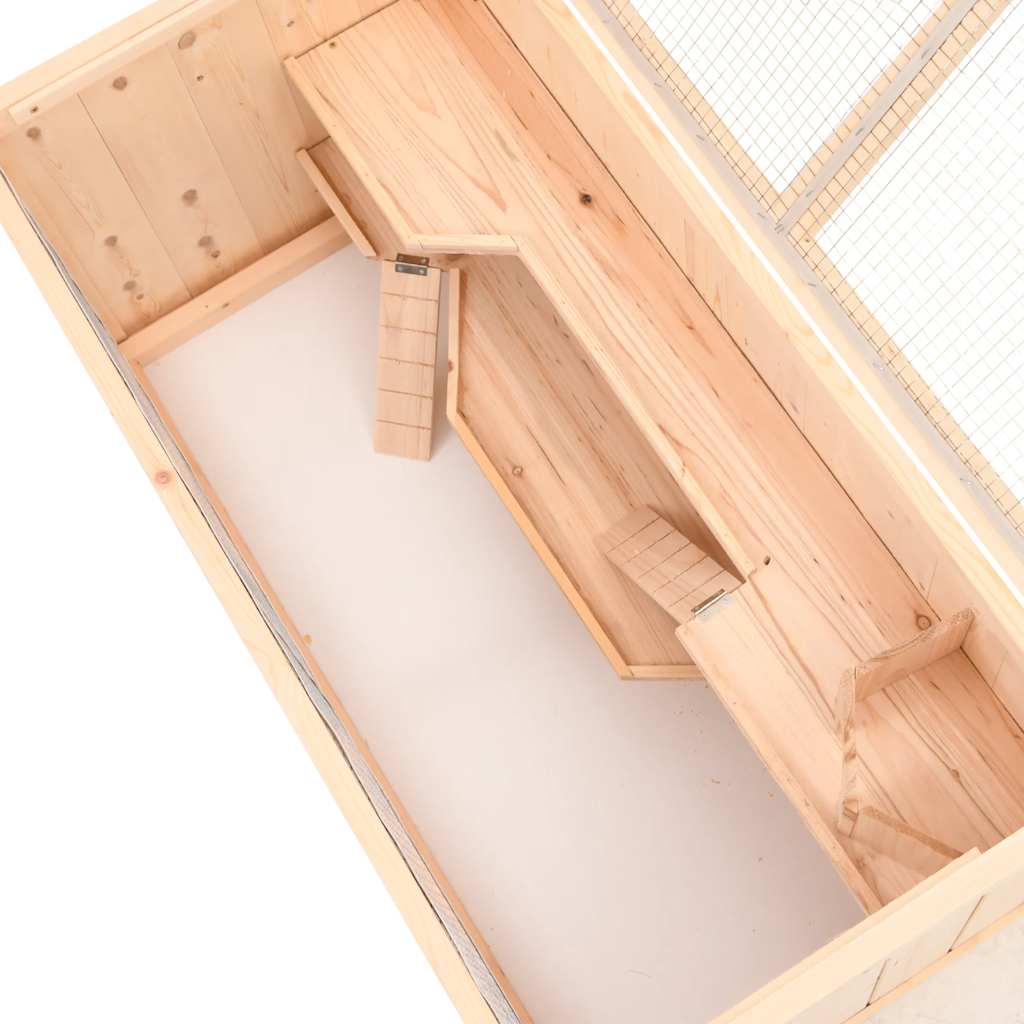 Jaula para hámster 104x52x54 cm de madera maciza de abeto