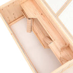 Jaula para hámster 104x52x54 cm de madera maciza de abeto