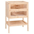Jaula para hámster 55x40x80 cm de madera maciza de abeto