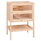 Jaula para hámster 55x40x80 cm de madera maciza de abeto