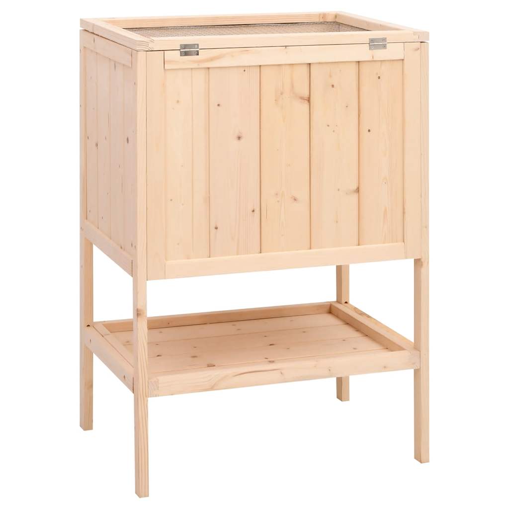 Jaula para hámster 55x40x80 cm de madera maciza de abeto