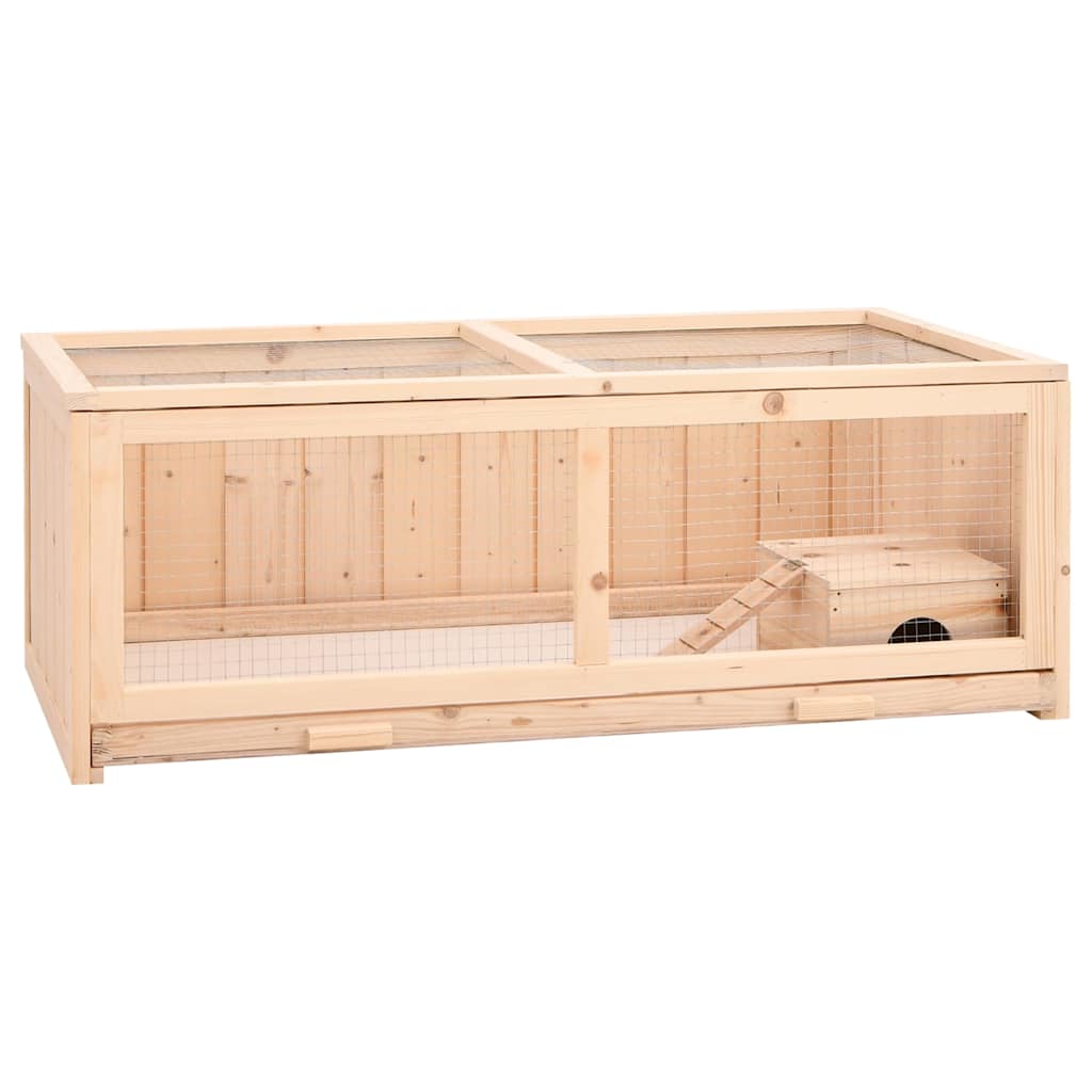 Jaula para hámster 104x52x54 cm de madera maciza de abeto