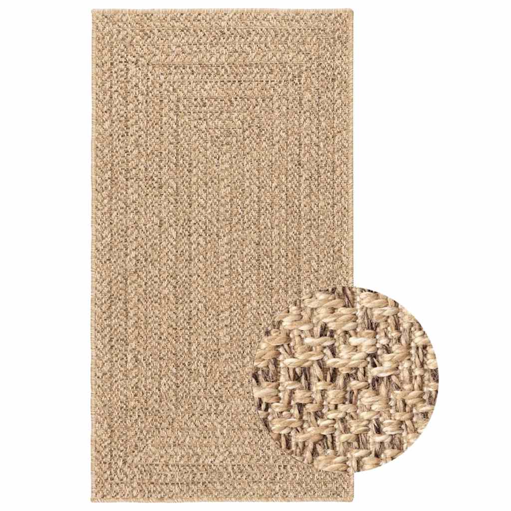 Alfombra ZIZUR apariencia de yute interior exterior 100x200 cm