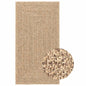 Alfombra ZIZUR apariencia de yute interior exterior 100x200 cm
