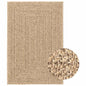 Alfombra ZIZUR apariencia de yute interior exterior 100x200 cm