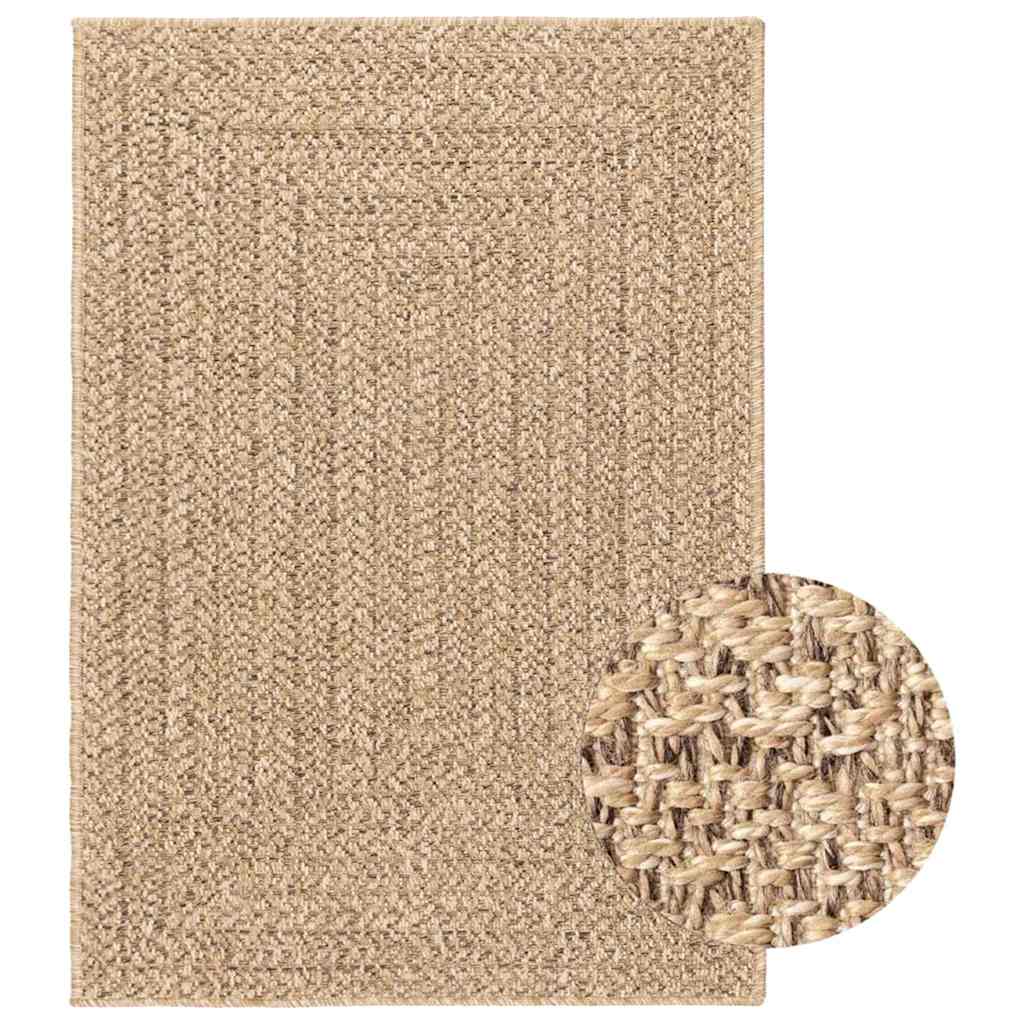 Alfombra ZIZUR apariencia de yute interior exterior 100x200 cm