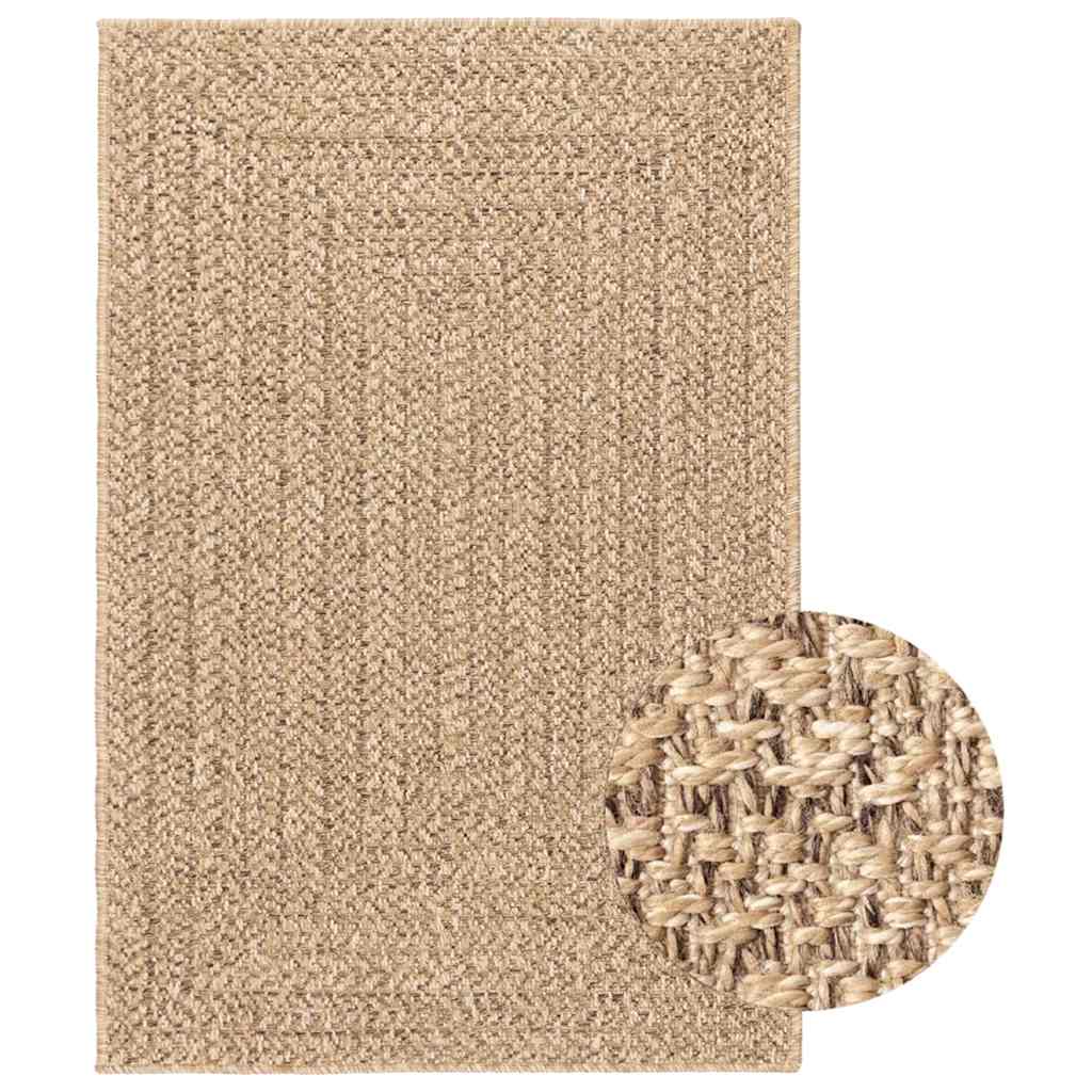 Alfombra ZIZUR apariencia de yute interior exterior 100x200 cm