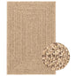 Alfombra ZIZUR apariencia de yute interior exterior 100x200 cm