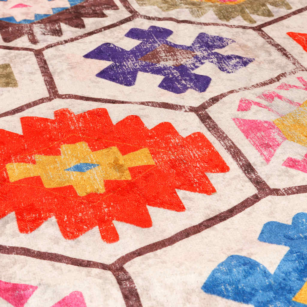 Alfombra lavable multicolor 80x150 cm