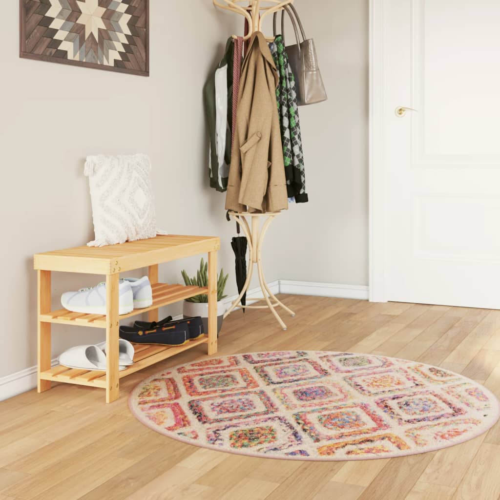 Alfombra lavable beige 120 cm