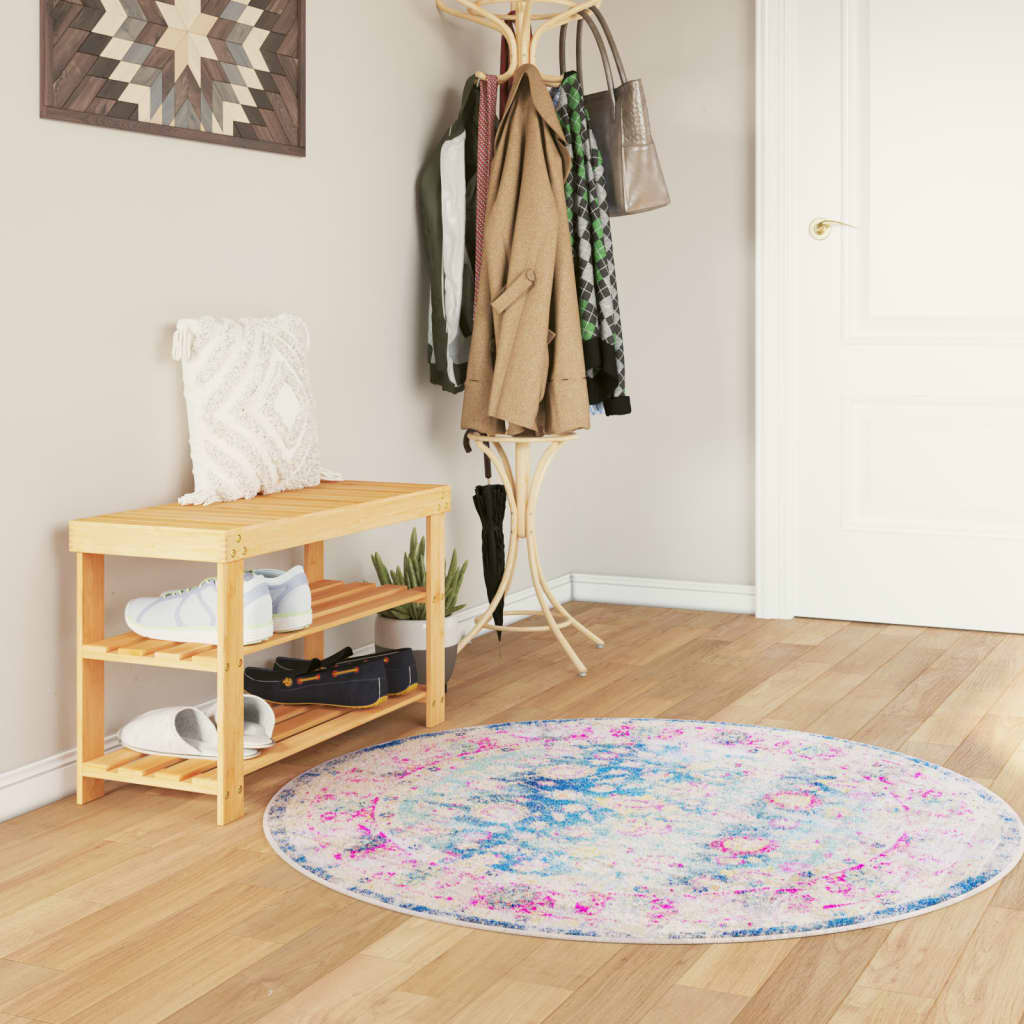 Alfombra lavable beige 120 cm