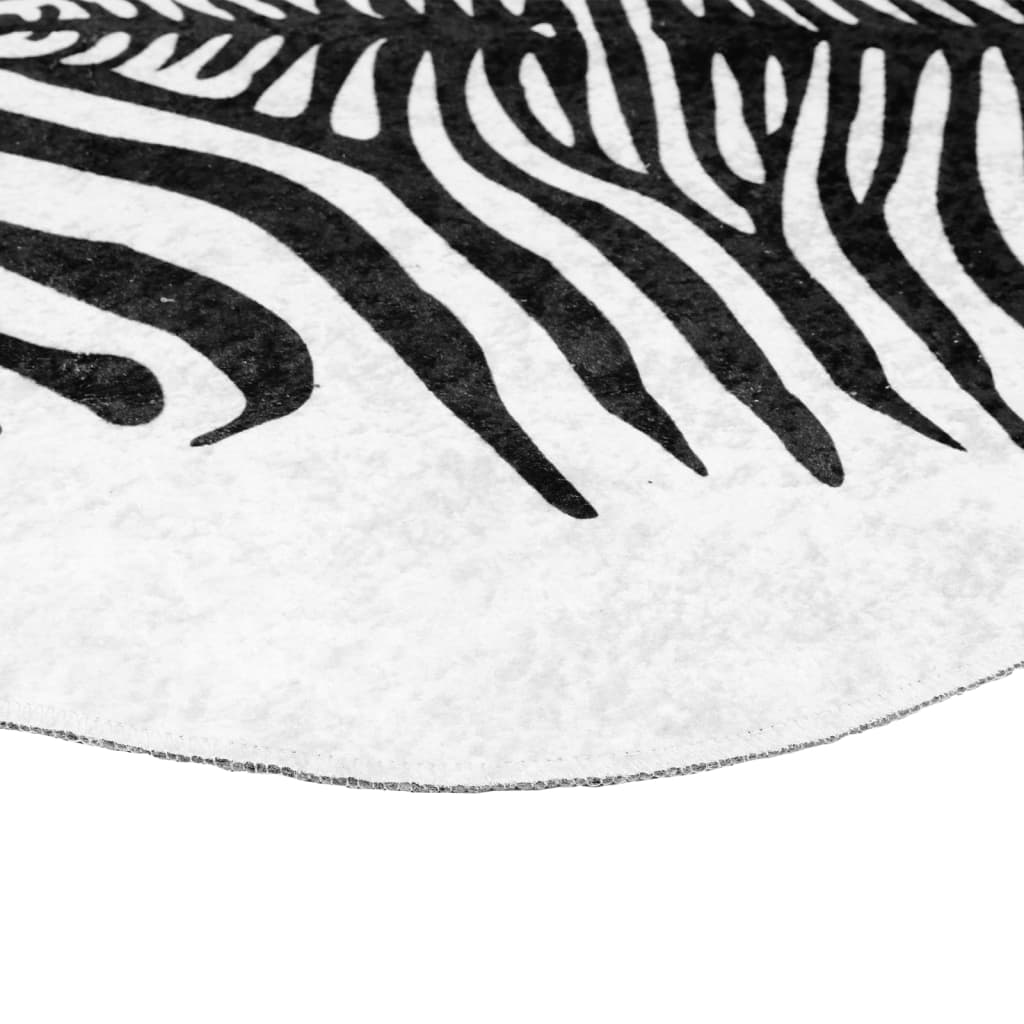 Alfombra lavable cebra blanco y negro 120x170 cm