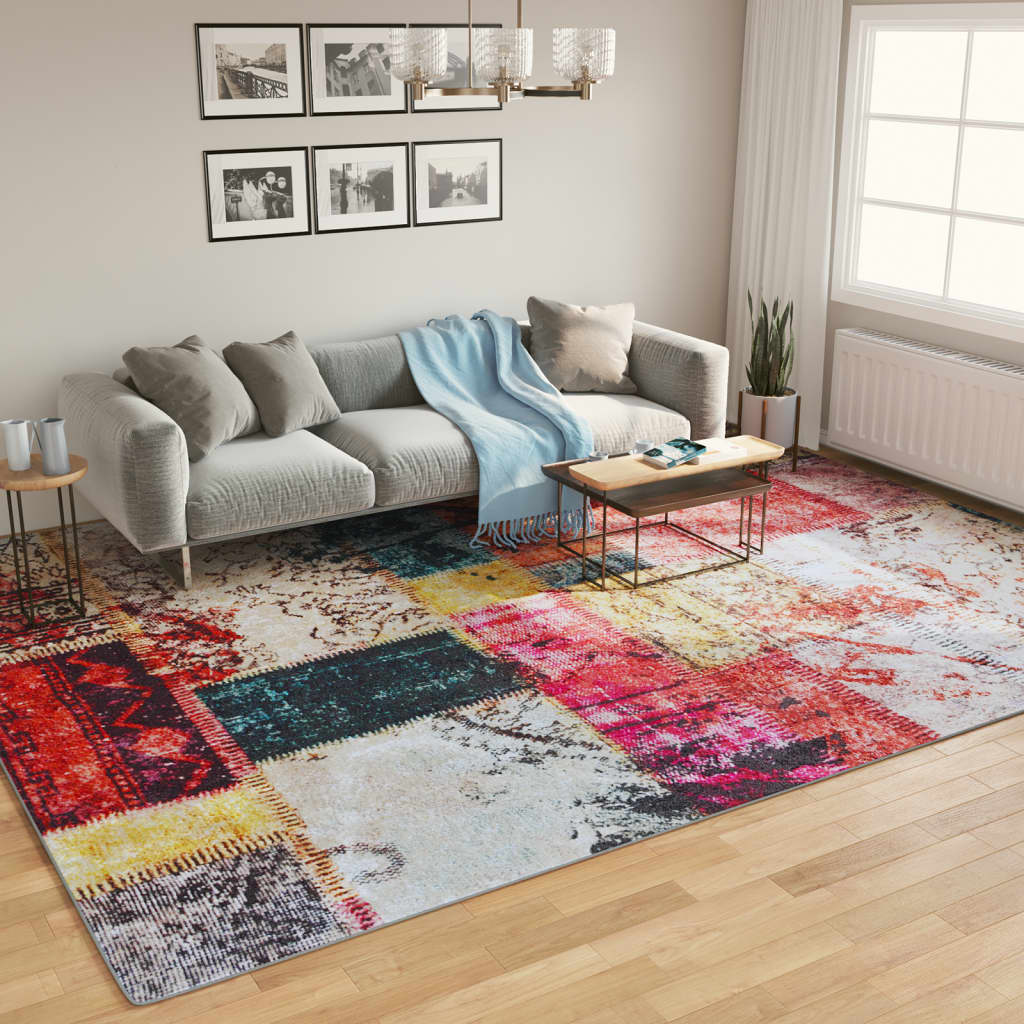Alfombra lavable beige 120 cm