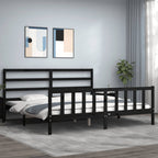 Estructura cama extensible sin colchón metal negro 80x130/200cm