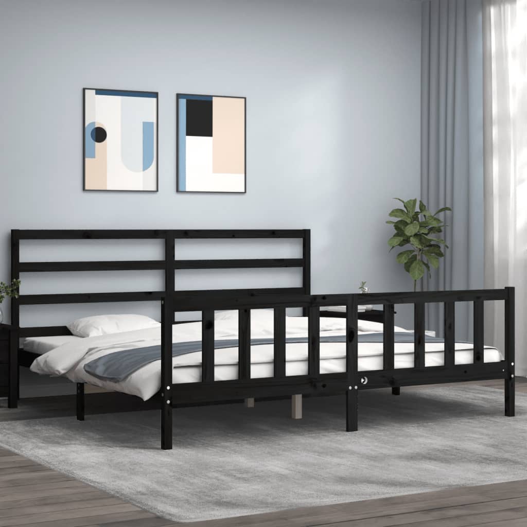Estructura cama extensible sin colchón metal negro 80x130/200cm