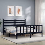 Cama sin colchón madera maciza de pino blanca 180x200 cm