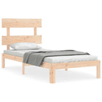 Estructura de cama sin colchón madera maciza de pino 90x200 cm