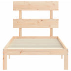Estructura de cama sin colchón madera maciza de pino 90x200 cm