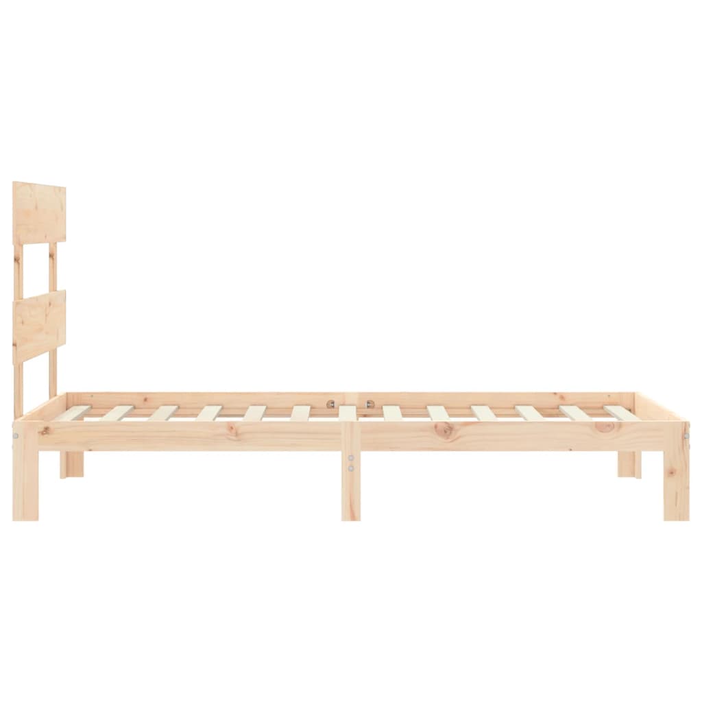Estructura de cama sin colchón madera maciza de pino 90x200 cm