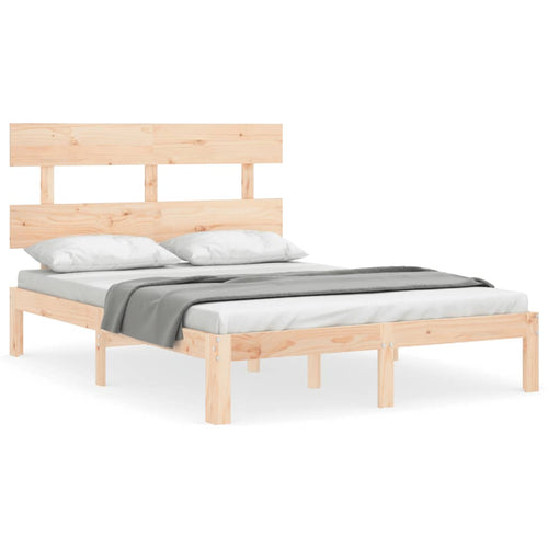 Solid Pine Wood Bed Frame without Mattress 120x200 cm