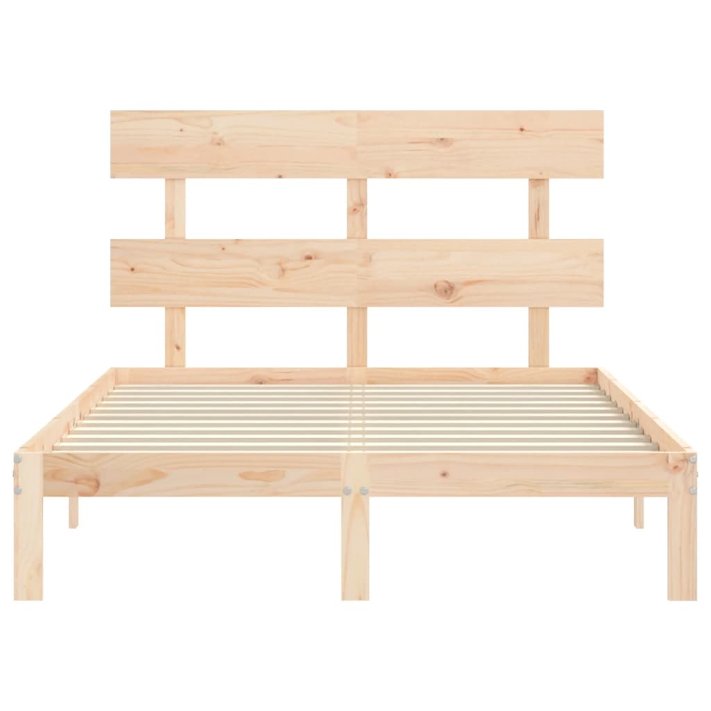 Estructura de cama sin colchón madera de pino maciza 120x200 cm