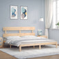Estructura de cama sin colchón madera maciza de pino 200x200 cm