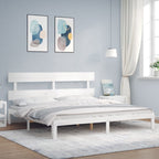 Estructura de cama sin colchón madera de pino maciza 120x200 cm
