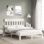 Estructura de cama madera maciza de pino blanco 120x190 cm