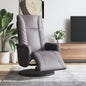 Sillón reclinable con reposapiés cuero sintético blanco