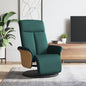 Sillón reclinable con reposapiés cuero sintético blanco