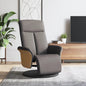 Sillón reclinable con reposapiés cuero sintético blanco