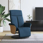 Sillón reclinable con reposapiés cuero sintético blanco