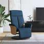 Dark grey fabric electric reclining wingback armchair