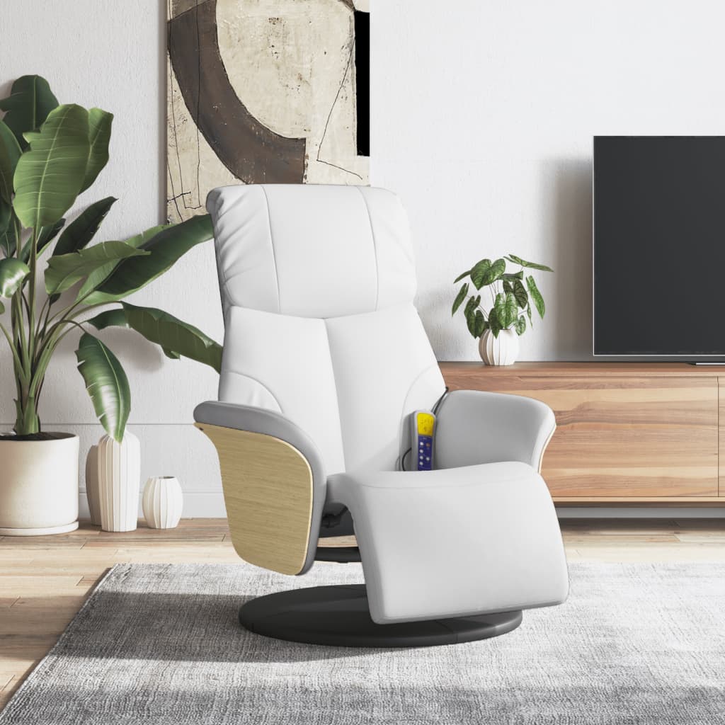 Sillón orejero reclinable eléctrico de tela gris oscuro