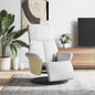 Dark grey fabric electric reclining wingback armchair