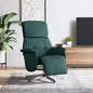 Sillón reclinable con reposapiés cuero sintético blanco