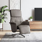 Sillón reclinable con reposapiés cuero sintético blanco