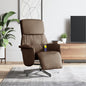 Dark grey fabric electric reclining wingback armchair