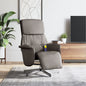 Dark grey fabric electric reclining wingback armchair
