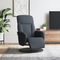 Sillón reclinable con reposapiés cuero sintético blanco