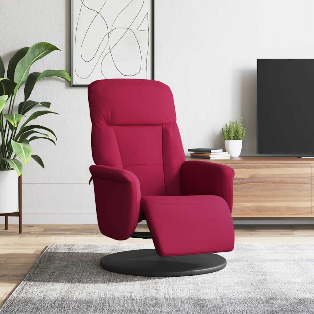 Sillón reclinable con reposapiés cuero sintético blanco