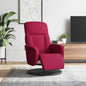Sillón reclinable con reposapiés cuero sintético blanco