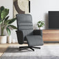 Sillón reclinable con reposapiés cuero sintético blanco