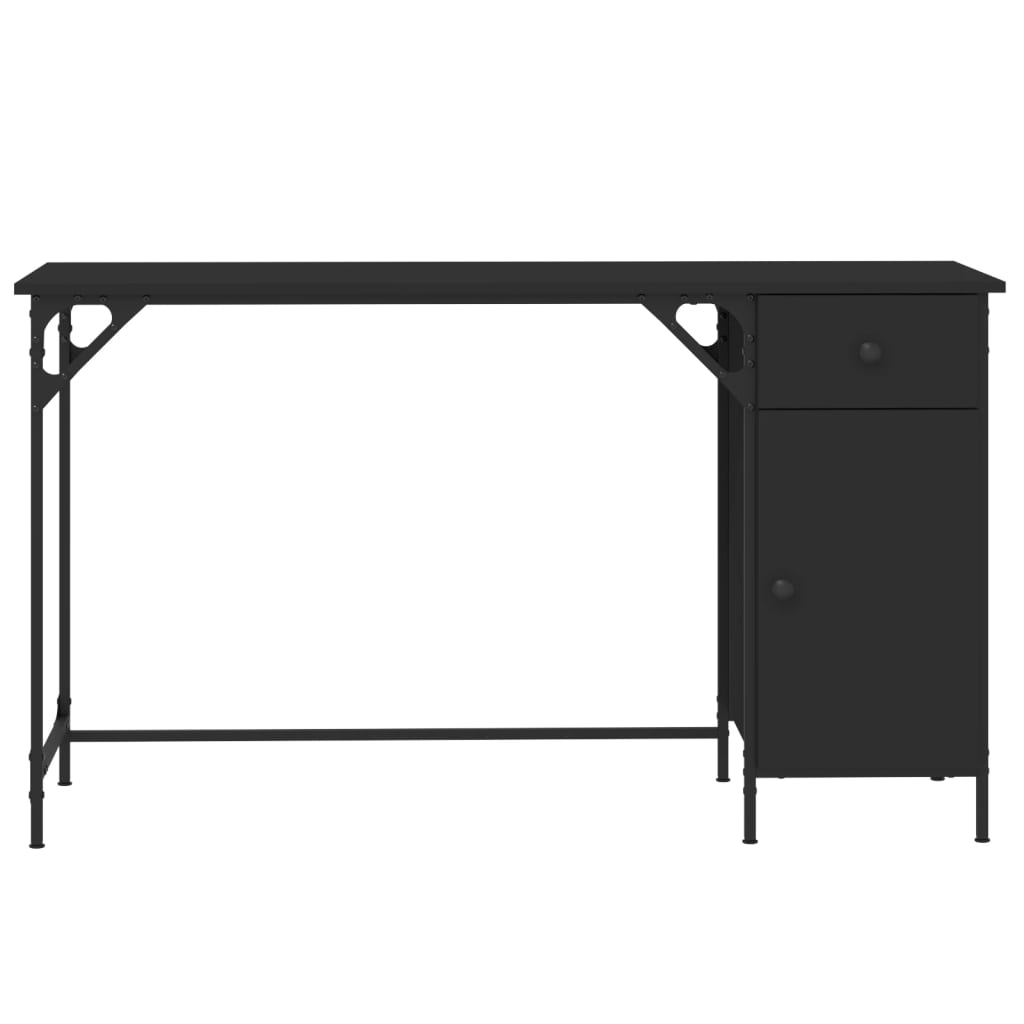 Escritorio para ordenador madera ingeniería negro 131x48x75 cm