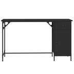 Escritorio para ordenador madera ingeniería negro 131x48x75 cm