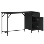 Escritorio para ordenador madera ingeniería negro 131x48x75 cm
