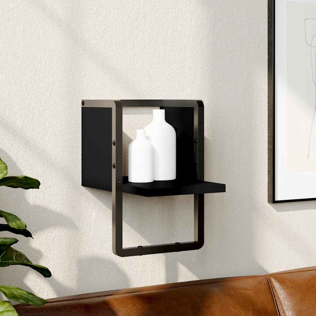 Estante de pared 2 uds madera ingeniería gris Sonoma 38x12x38cm