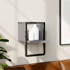 Estante de pared 2 uds madera ingeniería gris Sonoma 38x12x38cm