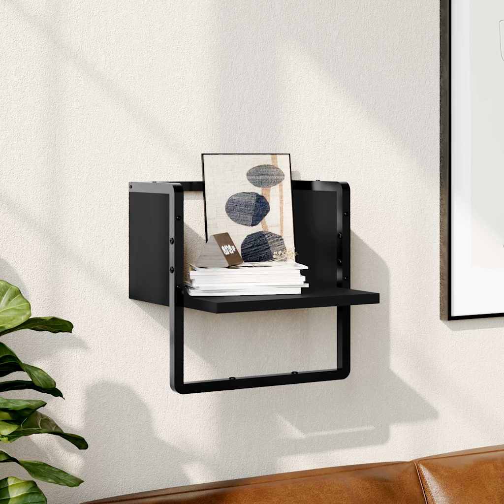 Estante de pared 2 uds madera ingeniería gris Sonoma 38x12x38cm