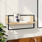 Estante de pared 2 uds madera ingeniería gris Sonoma 38x12x38cm